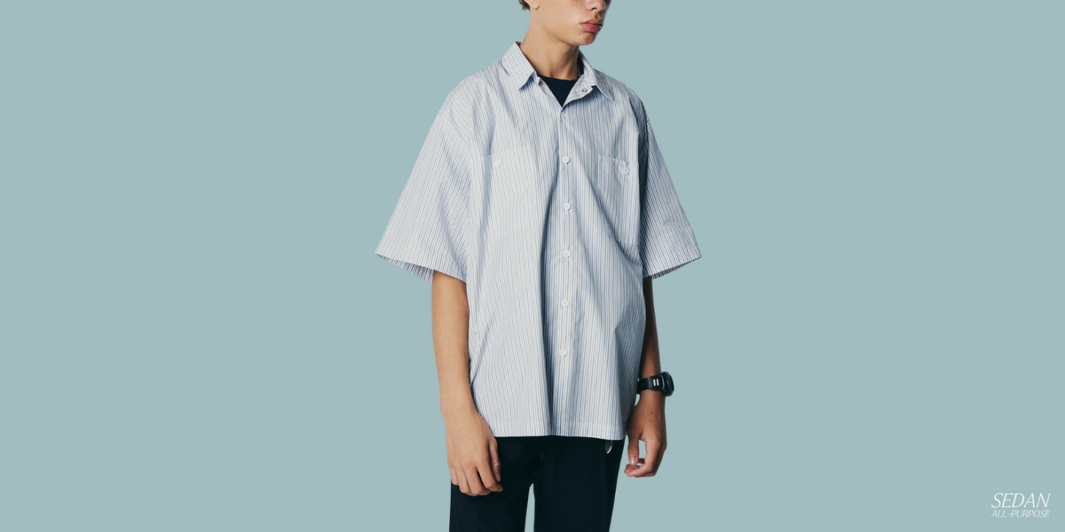 Striped Cotton Polyester S/S Work Shirt – SEDAN ALL-PURPOSE ONLINE