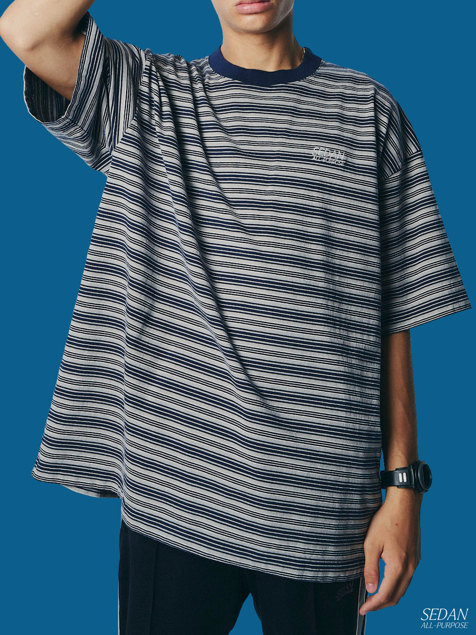 全商品対象が SEDAN ALL-PURPOSE STRIPED S/S TEE Lサイズ