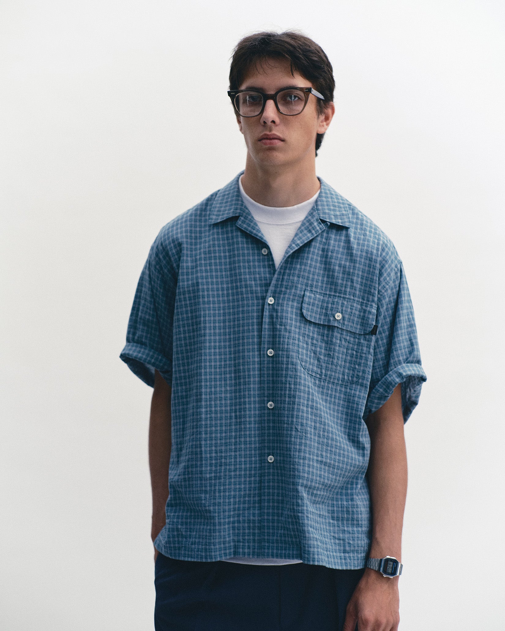 tomo♡plage 2021 ♡Dobby シャツ 2026年春夏入荷予定 / Lot No. SH39720 / DOBBY COTTON OPEN SHIRT