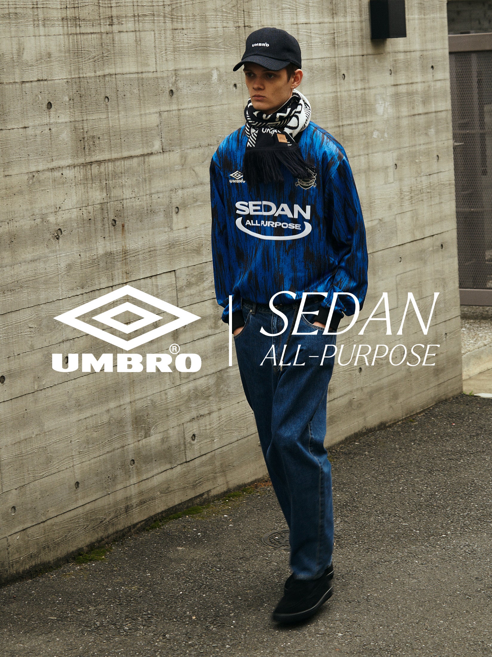 SEDAN ALL-PURPOSE / UMBROマフラー キャップ セット ABOUT - UMBRO® × SEDAN ALL-PURPOSE – SEDAN ALL-PURPOSE ONLINE STORE