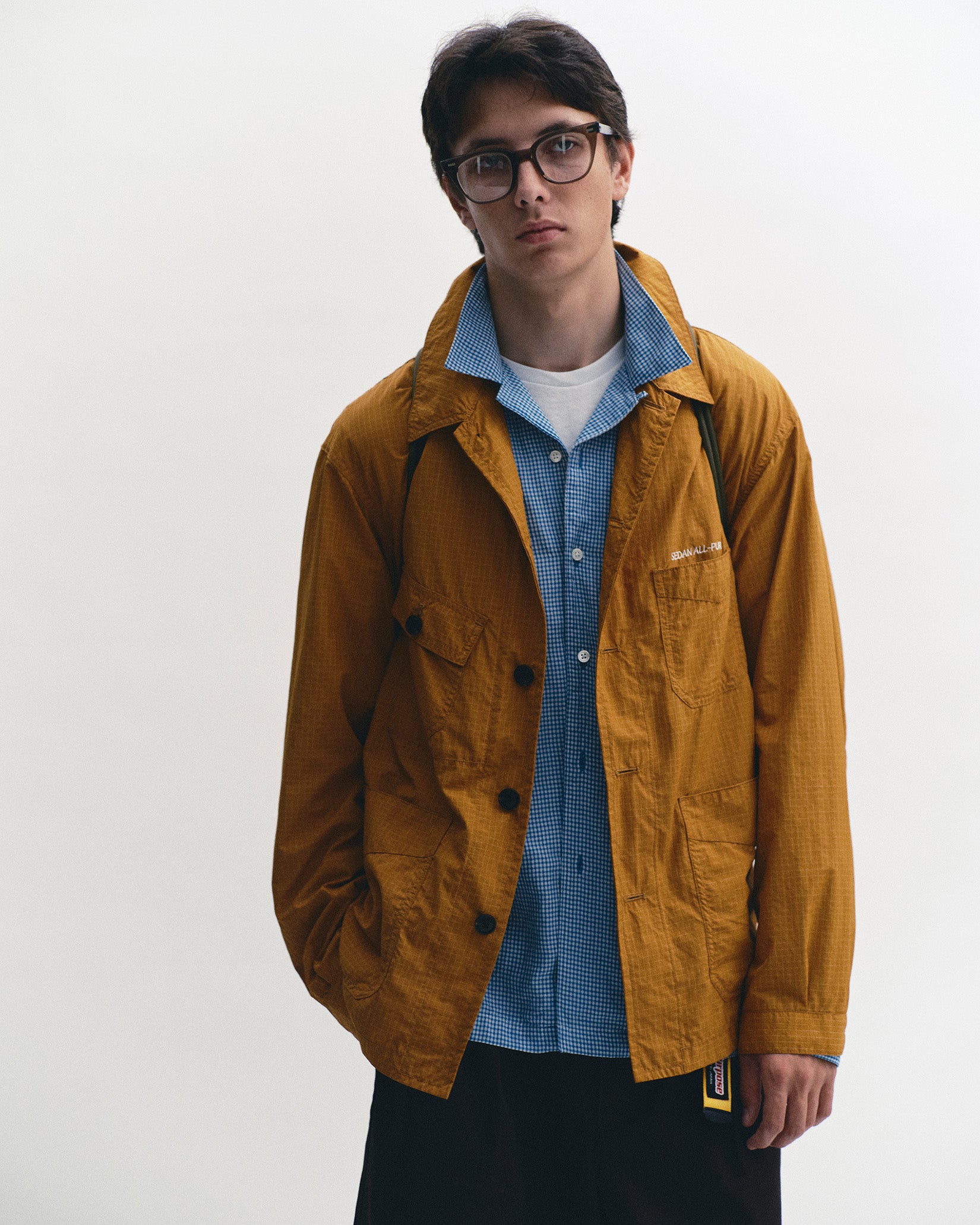 ジャケット・アウター sedan all-purpose graph plaid jacket Graph Plaid Nylon Work Jacket – SEDAN ALL-PURPOSE ONLINE STORE
