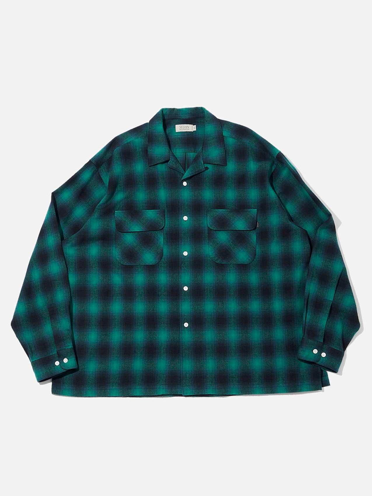 Brushed Ombre Plaid Open Collar Shirt – SEDAN ALL-PURPOSE ONLINE STORE