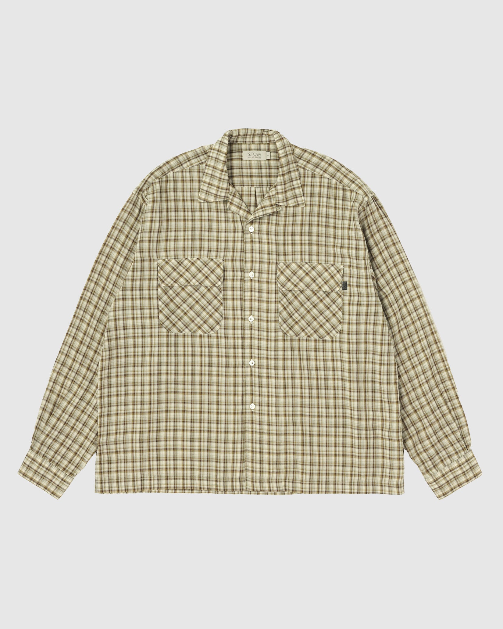 Double Gauze Plaid Open Collar Shirt – SEDAN ALL-PURPOSE ONLINE STORE