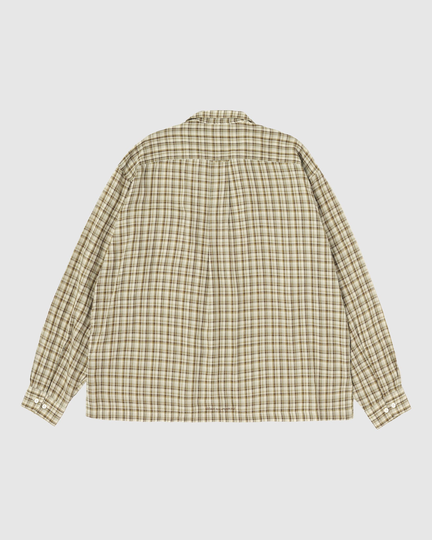 Double Gauze Plaid Open Collar Shirt – SEDAN ALL-PURPOSE ONLINE STORE