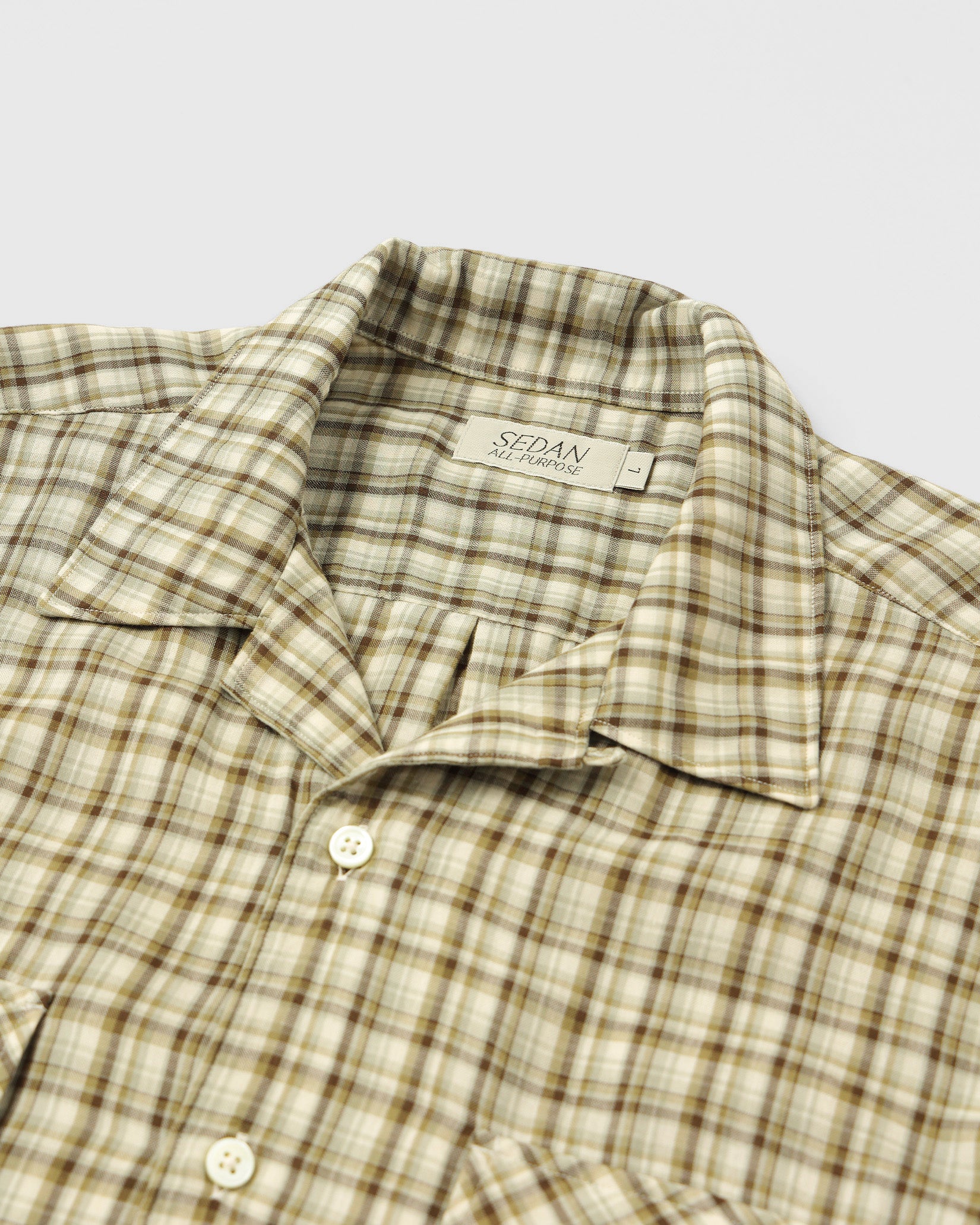 Double Gauze Plaid Open Collar Shirt – SEDAN ALL-PURPOSE ONLINE STORE