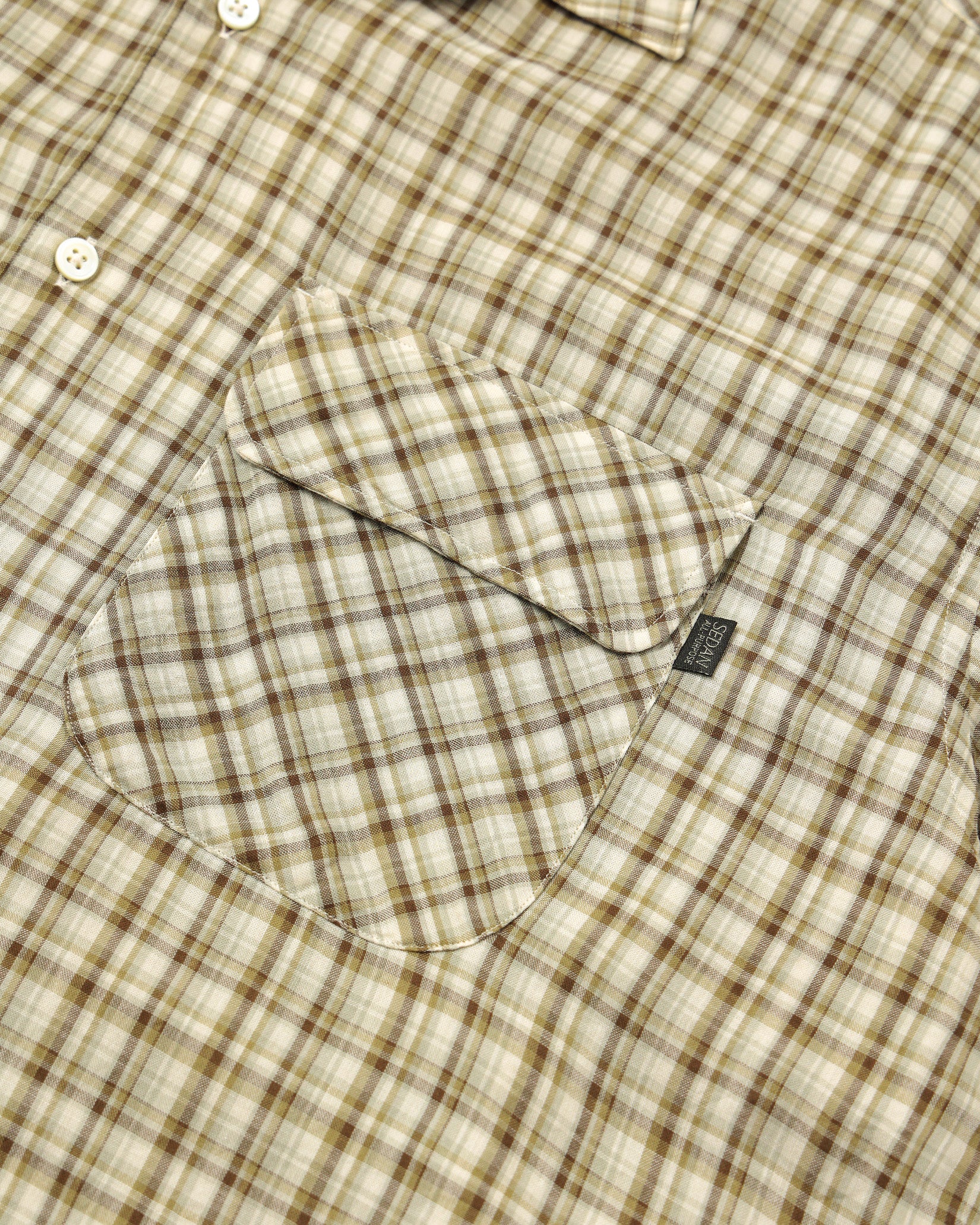 Double Gauze Plaid Open Collar Shirt – SEDAN ALL-PURPOSE ONLINE STORE