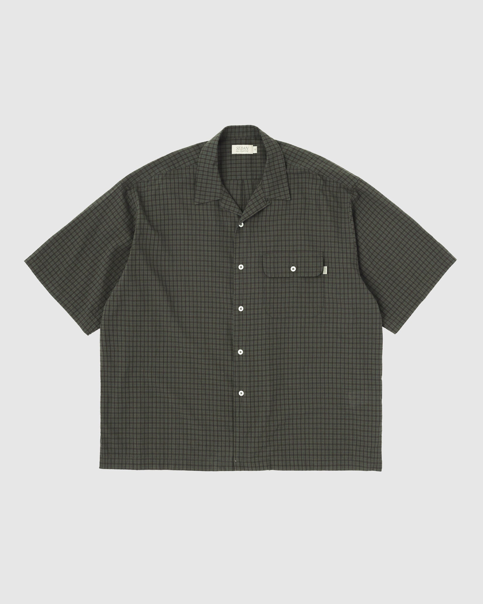Dobby Plaid Open Collar S/S Shirt – SEDAN ALL-PURPOSE ONLINE STORE
