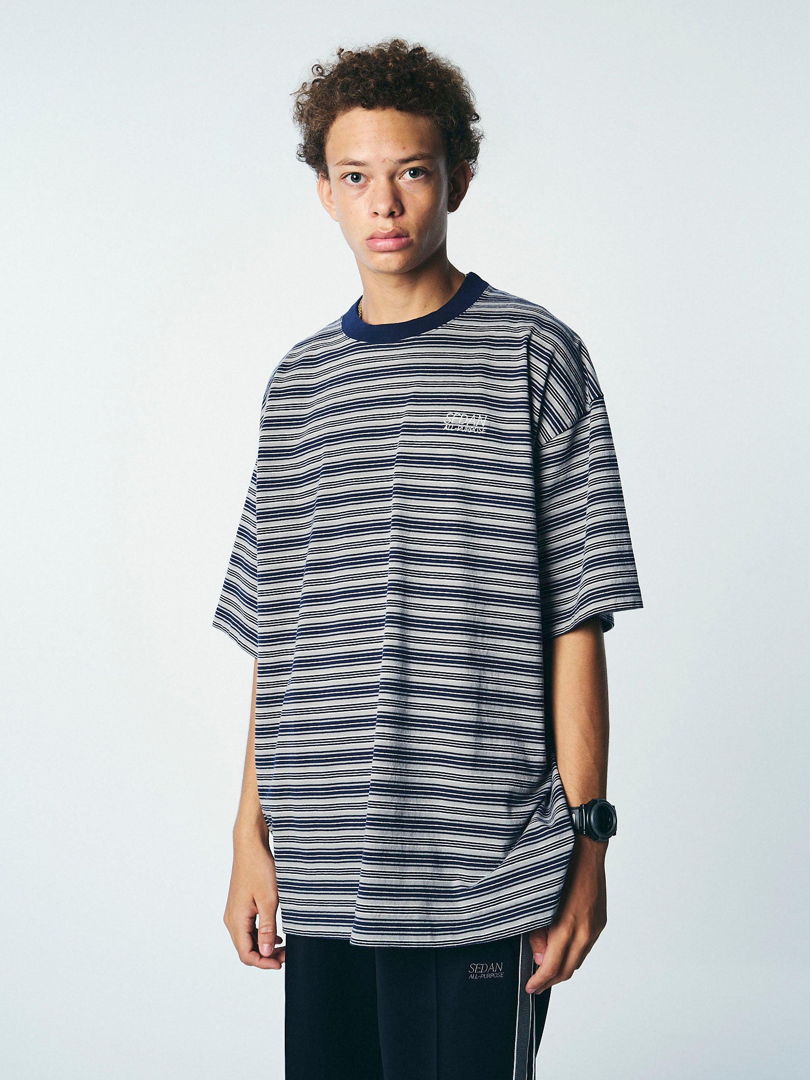 sedan all purpose S/Sボーダー刺繍T XL - SEDAN ALL-PURPOSE STRIPED 